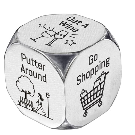 Stainless Steel Dice for Boyfriend Girlfriend Date Night Gift with Pull-out Box Stainless Steel Color Mixed Shapes 16x16x16mm for DIY