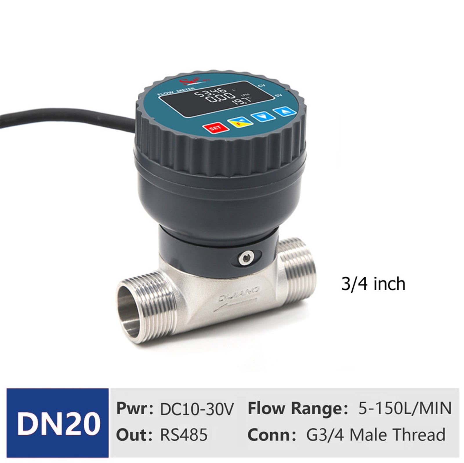Stainless Steel Digital Flow Meter RS485 Remote Signal Transmission ...