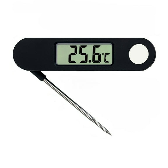 Stainless Steel Digital Foldable Probe Meat Thermometer with Backlight Display