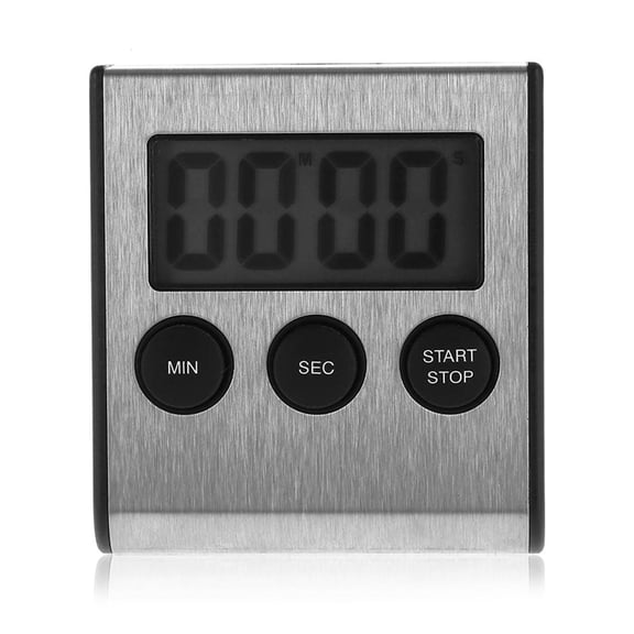 Stainless Steel Digital Kitchen Timer Large Display Timer with Loud Alarm Magnetic Timer for Home Cooking Sports Meeting