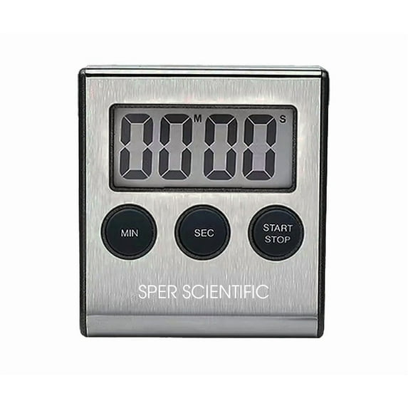 Stainless Steel Digital Lab + Kitchen Timer