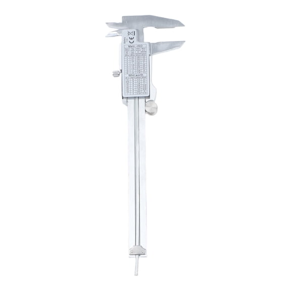 Stainless Steel Digital Vernier Caliper, 150 mm (6 in) Measuring Range, 0.01 mm Resolution, LCD Display with Metric/Imperial Conversion, for Precision Measuring Tools