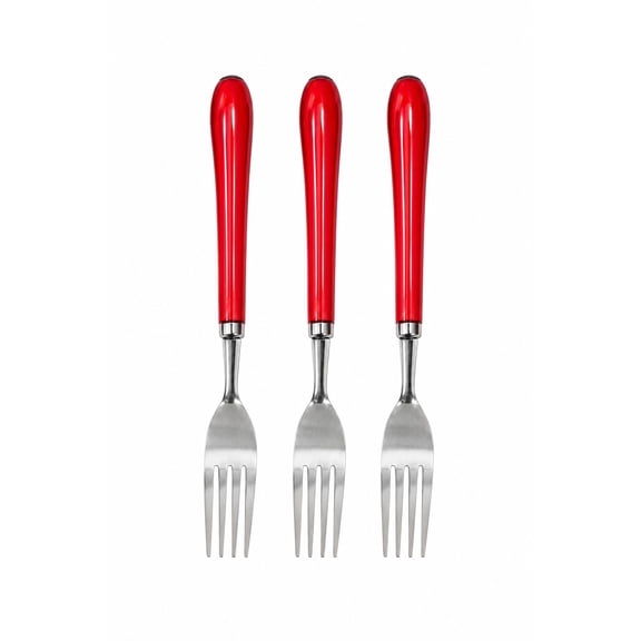 Stainless Steel Dinner Fork Set with Ergonomic Handles, Reusable Table Forks for Home Kitchen, Dining and Everyday Meals, Pack of 3