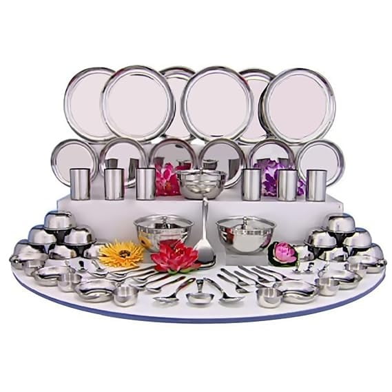 Stainless Steel Dinner Set Shagun (70 Pcs Set)