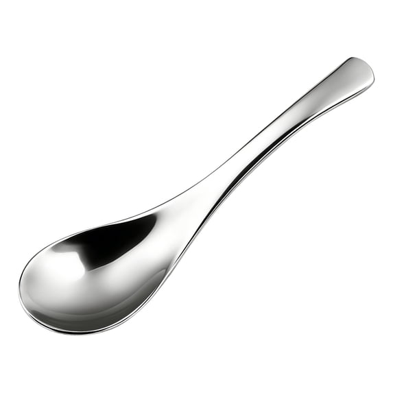 Stainless Steel Dinner Spoon, Heavy Weight Deep Round Soup Spoon, Mirror Polished Food Grade Table Utensil, Reusable Dishwasher Safe Tablespoon for Household, Restaurant and Catering Dining Use