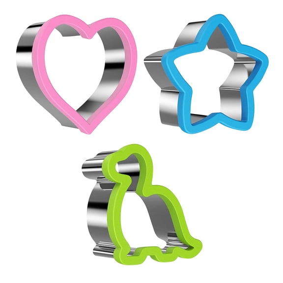 Stainless Steel Dinosaur Cookie Cutters Set – 12-Piece Shaped Molds for Baking, DIY Treats & Kids’ Dinosaur Theme Birthday Party Favors