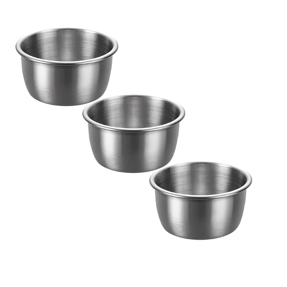 Stainless Steel Dipping Bowls Condiment Cups, Salad Dressing Container 40ml-50ml, For Separating Ketchup Soy Sauce And Vinegar Sides (B*3)
