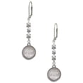 thumbnail image 1 of Stainless Steel Disc You will Forever be my Always Crystal Madison Leverback Earrings, 1 of 2
