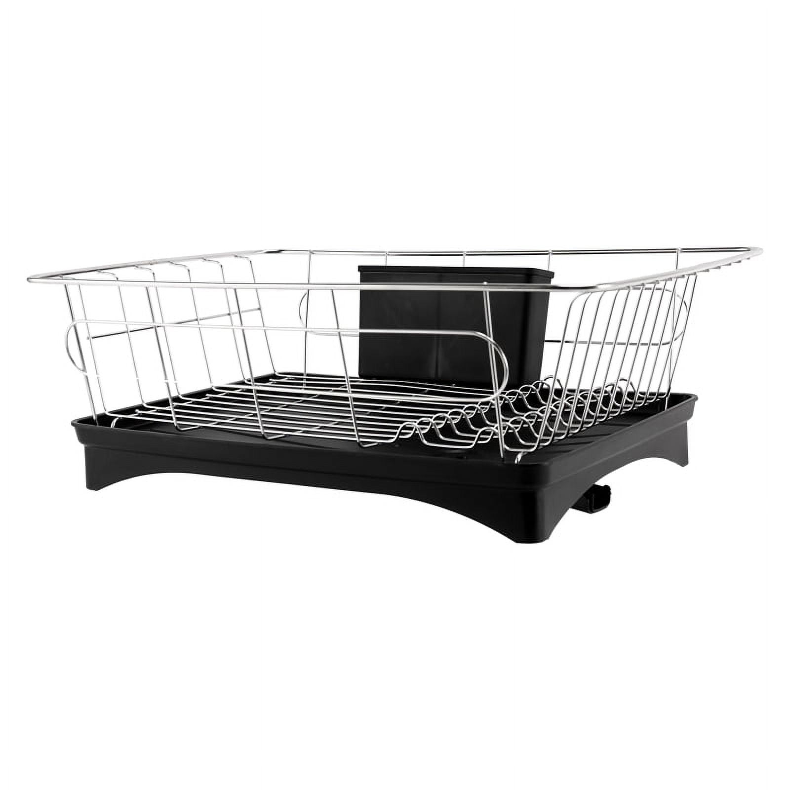 Stainless Steel Dish Drainer Drying Rack With 3Piece Set Removable