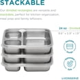 thumbnail image 1 of Stainless Steel Divided Bento Box with Leak Proof Lid, 24oz  Food Storage Container, 1 of 4