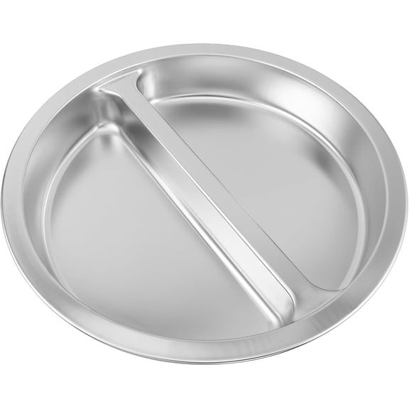 Stainless Steel Divided Chafing Dish - 6L Large Double Compartment Buffet Plate for Parties and Events
