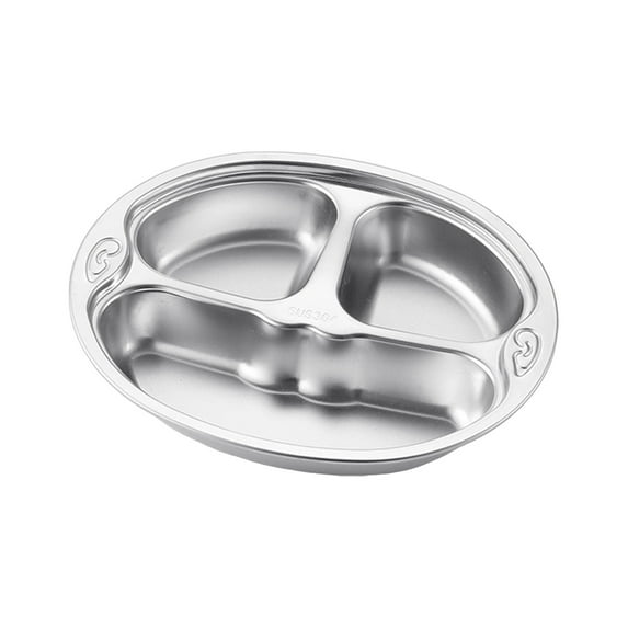 Stainless Steel Divided Plate for Kids - Durable Dining Tray for Toddlers and Babies - Dinnerware for Easy Meal