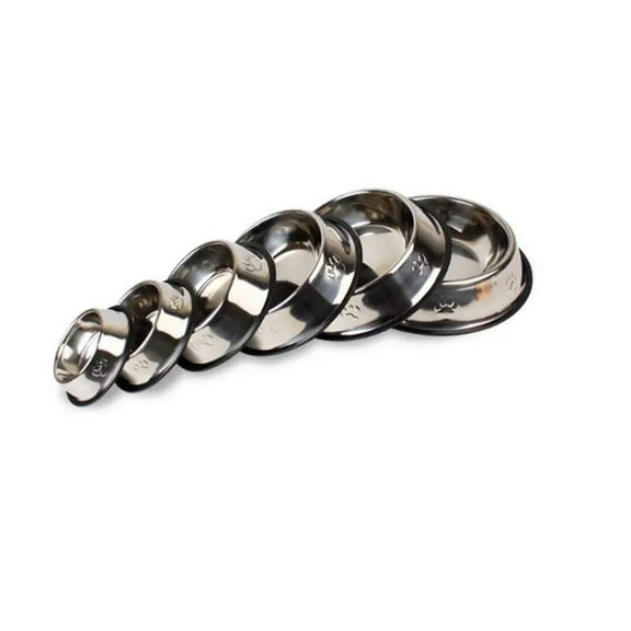 Stainless Steel Dog And Cat Food And Water Bowl Non Slip Base