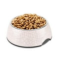 thumbnail image 1 of Stainless Steel Dog Bowl No Tip Rubber Base Removable Anti-Skid Dog Bowls, 24 Fl Oz, Cracks, 1 of 9