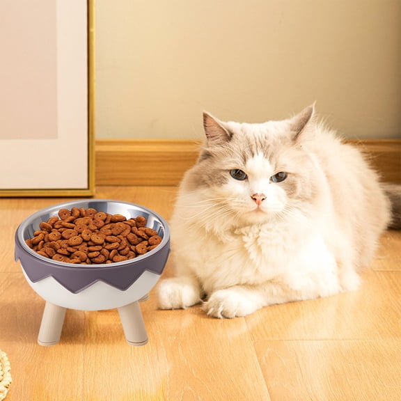 Stainless Steel Dog Bowl No Slide Dog Food Bowl Cats Food Bowl Avoid Knockover Pet Bowl No Chin High Legged Cats Bowl, Usupdd Stainless Steel Dog Bowl No