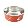 thumbnail image 1 of Stainless Steel Dog Bowl with Non-Slip Base, Long-Lasting Pet Feeding Dish for Food and Water, Medium Size for Dogs, Red, 1 of 3