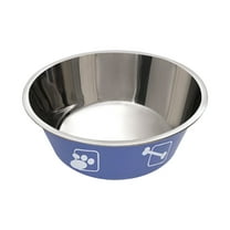 Stainless Steel Dog Bowls for Large and Medium Dogs - Non- Rubber Base Double Wall Insulated Rustproof Pet Feeding Water and Food Bowls