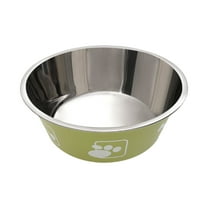 Stainless Steel Dog Bowls for Large Medium Dogs - Non- Rubber Bottom Pet Feeding Bowls with Double Wall Insulation Rustproof Design for Food and Water