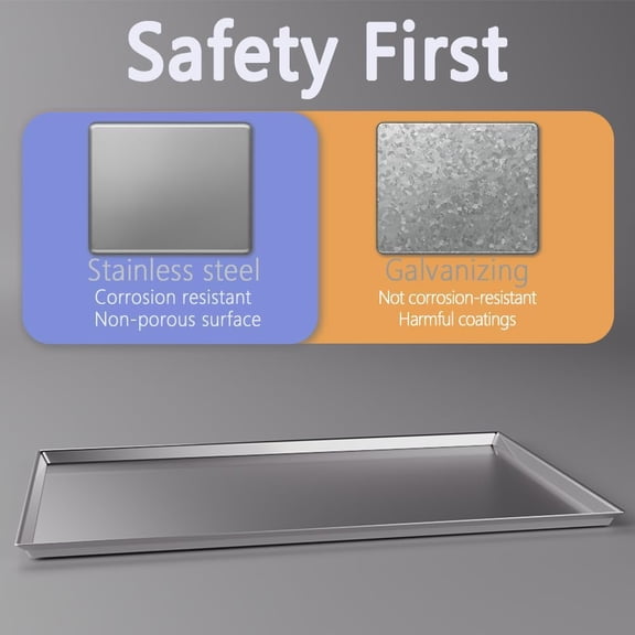 Stainless Steel Dog Crate Tray 40 Inch Heavy Duty Metal Pan for Kennel