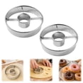 thumbnail image 1 of Stainless Steel Donut Cutter, 3.86 Inch Doughnut Cutters Mold, Professional Baking Tool for Making Perfect Donuts, Bagels, Cookies, Biscuits, and More 2PCS, 1 of 7