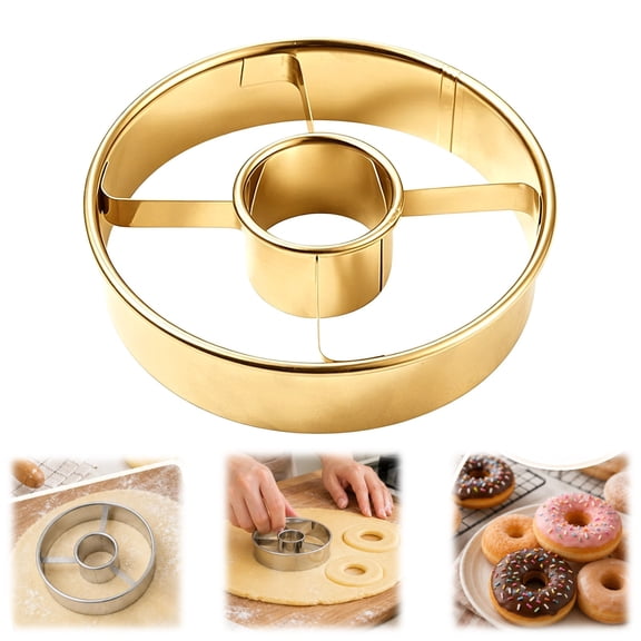 Stainless Steel Donut Cutter 3.86 Inch - Heavy Duty Doughnut Cutter Baking Tools for Donuts, Bagels, Cookies & Biscuit Pastries - Home & Professional Use 1PCS