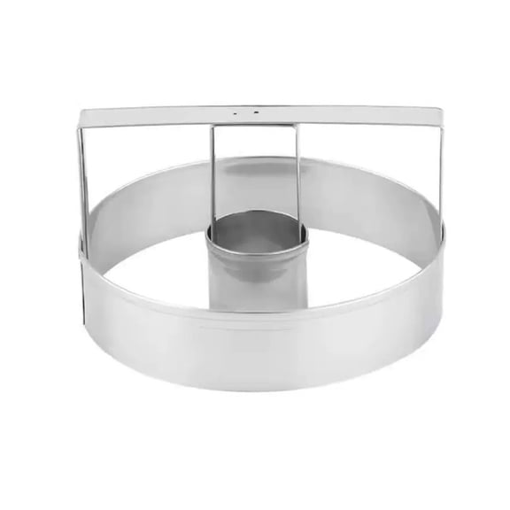 Stainless Steel Donut Cutter with Handle, 8.5cm Multi-Functional Dough Cutter for Baking Donuts, Biscuits & Pancakes