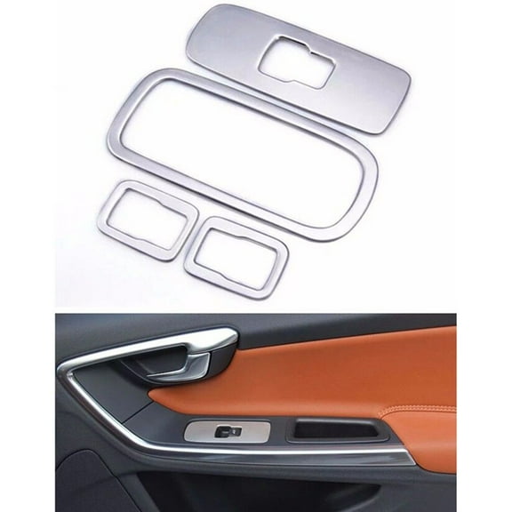 Stainless Steel Door Armrest Panel Decorative Cover Trim for Volvo for XC60 Auto Accessories