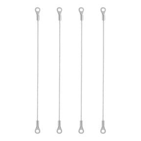 Stainless Steel Door Cabinet Restraint Braided Cable Hinge Limiter 304 SS Flexible Wire Rope Adjustable Opening Angle Protector for Cabinets Nylon Coated Surface Protection 4 Pack 200mm/7.87in