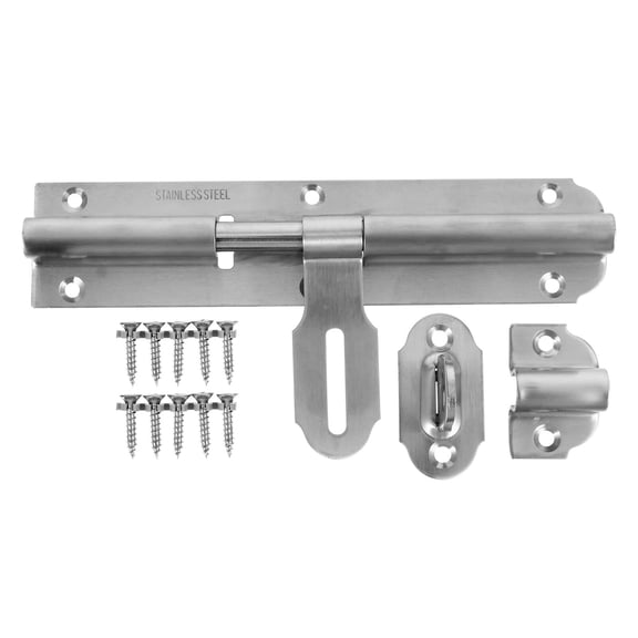 Stainless Steel Door Chain Lock for Bedroom/Patio - 8 Inch Sliding Bolt Set