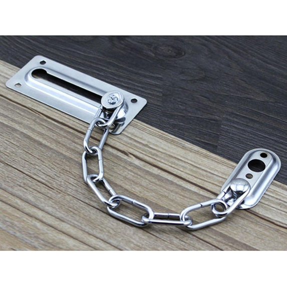 Stainless Steel Door Chainring Lock Slide for home and hotel Dorm Entrance , 16cm