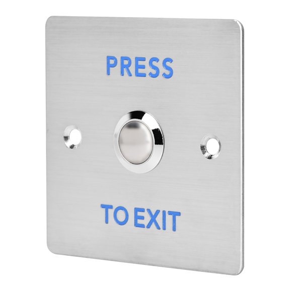 Stainless Steel Door Exit Button Switch, 12VDC Release Push Button for Access Control Systems, 4.1 x 3.7 x 1.6 inches / 10.3 x 9.3 x 4 cm