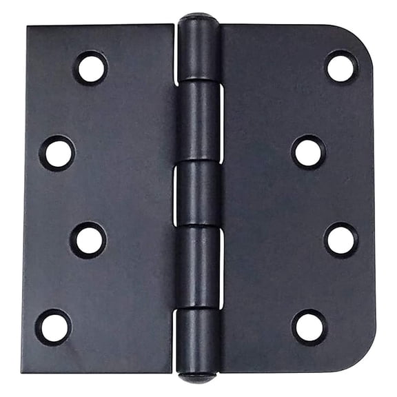 Stainless Steel Door Hinges - 4 Inch, 5/8 Inch Square, Non-Removable Pin, Rust Resistant (Oil Rubbed Bronze, 3 Pack)