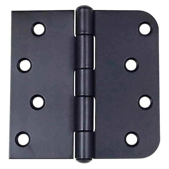 Stainless Steel Door Hinges - 4 Inch, 5/8 Inch Square, Non-Removable Pin, Rust Resistant (Oil Rubbed Bronze, 3 Pack)