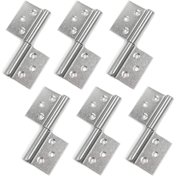 Stainless Steel Door Hinges Flag Hinges 2.91-Inch Length Lift Off Cabinet Hinges 360 Degree Gate Hinges 6PCS with Screws