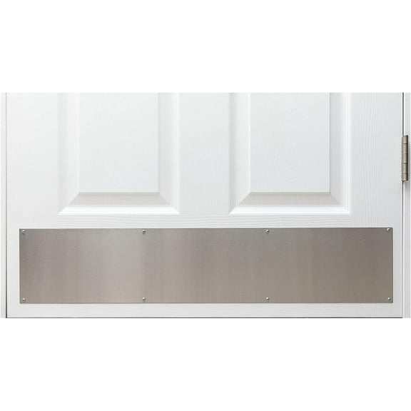 Stainless Steel Door Kick Plate Mop Plate Protection Plate, 6" x 32" Size, for Door Widths 33"+
