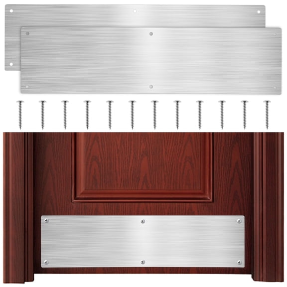 Stainless Steel Door Kick Plates 4x16 Inch Exterior Interior Protector 2 Pcs (2pcs )