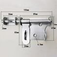 Stainless Steel Door Latch Sliding Lock Barrel Bolt Antitheft Casement Padlock