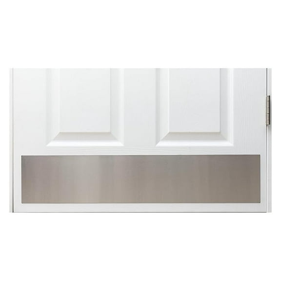 Stainless Steel Door Mop Proection Kick Plate, 10" x 34" Plates Size, No Holes, for Door Width 35"+
