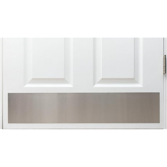 Stainless Steel Door Mop Proection Kick Plate, 10" x 34" Plates Size, No Holes, for Door Width 35"+
