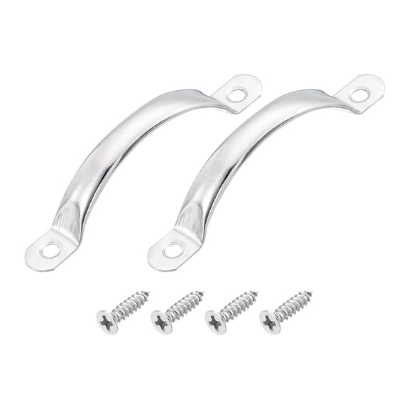 Stainless Steel Door Pull Handles, 2Pack 95mm/3.74" Long Door Handle with Screws