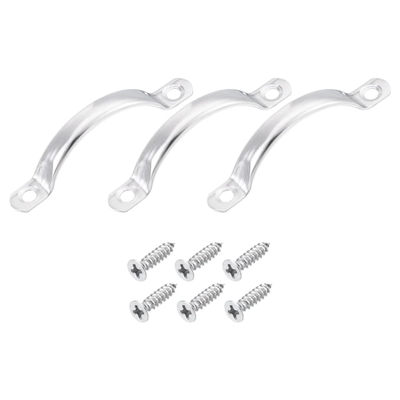 Stainless Steel Door Pull Handles, 3Pack 78mm/3.07" Long Door Handle with Screws