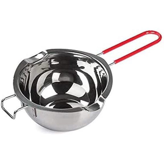 Stainless Steel Double Boiler Pot with Heat Resistant Handle for Melting Chocolate, Candy and Candle Making (18/8 Steel, 2 Cup Capacity, Universal Insert)