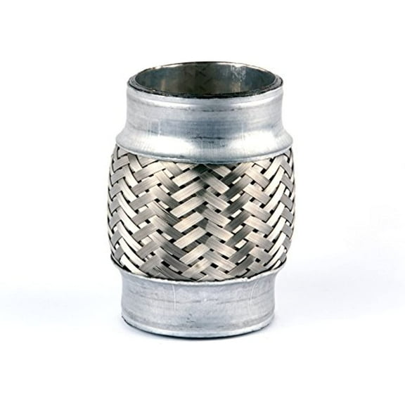 Stainless Steel Double Braid Exhaust Flex Pipe 2.25" x 4" Long