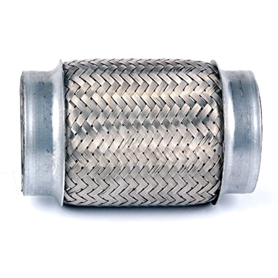 Stainless Steel Double Braid Exhaust Flex Pipe 3" x 4" Long