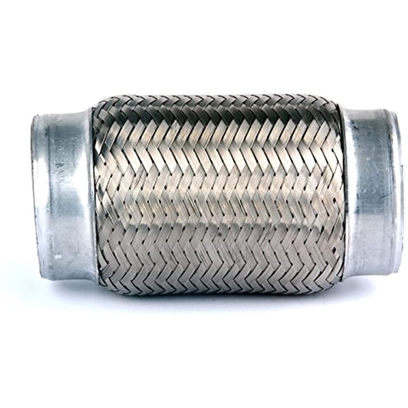 Stainless Steel Double Braid Exhaust Flex Pipe2.5" x 6" OAL