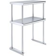 thumbnail image 1 of Stainless Steel Double Deck Overshelf – 14 in. x 24 in. – Heavy Duty, NSF Certified, Commercial-Grade, Adjustable Tiered Shelf for Kitchen Prep Tables and Workbenches, 1 of 8
