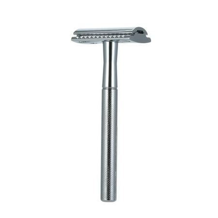 Stainless Steel Double Edge Shaving Razor Safety Beard Razor Manual Mustache Removal Traditional Shaving Tool for Hotel Home Travel