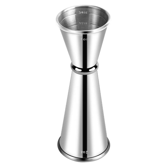 Stainless Steel Double-Ended Jigger - with Scale, for Cocktails, Bartending Tool