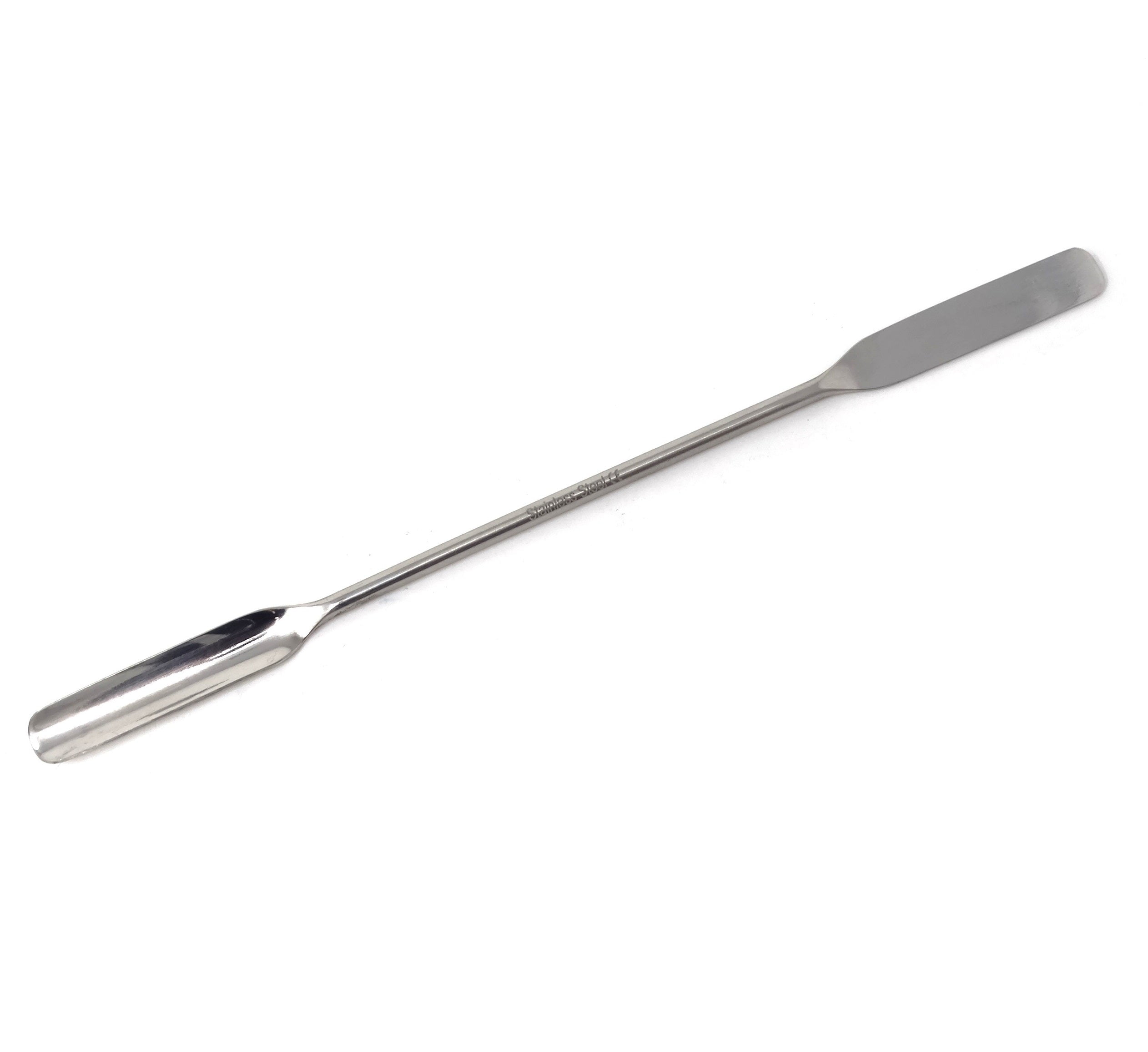 Stainless Steel Micro Lab Spoon/Scoop Spatula Blade Sampler, with Vinyl  Handle 6.25