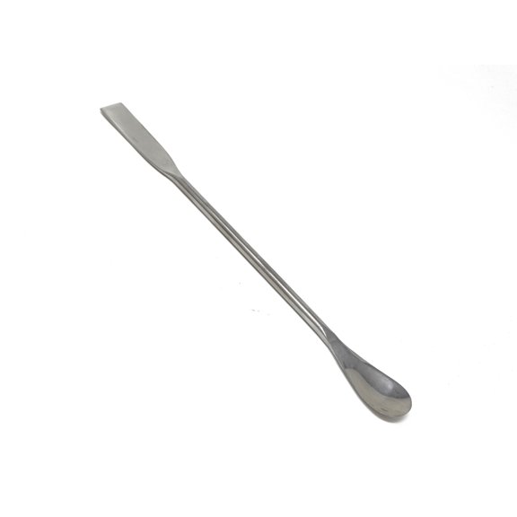 Stainless Steel Double Ended Micro Lab Spatula Sampler, Square & Flat Spoon End, 9" Length